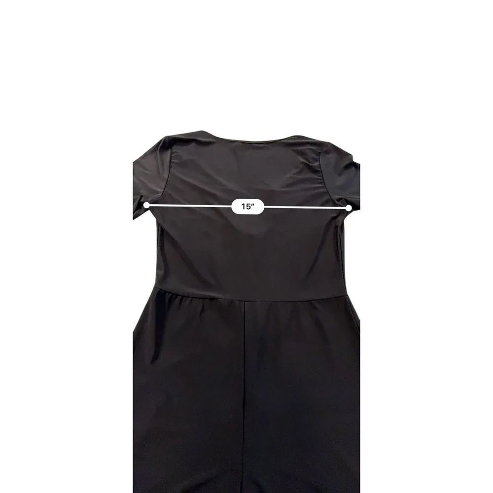 Nasty Gal‎ Jumper Romper Women Size 6 Black Long Sleeve Shorts One Piece USA EUC - Picture 6 of 9